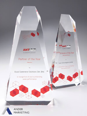 Crystal Trophy Award - CA-263 Ander Marketing Singapore