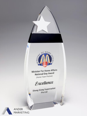 Crystal Trophy Award - CA-264 Ander Marketing Singapore