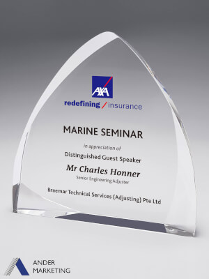 Crystal Trophy Award - CA-280 Ander Marketing Singapore