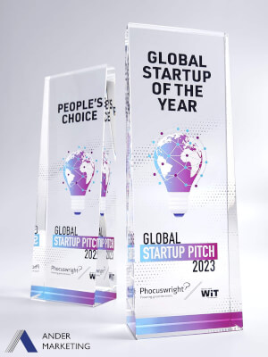 Crystal Trophy Award - CA-297 Ander Marketing Singapore