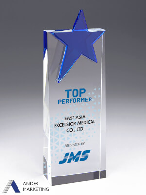 Crystal Trophy Award - CA-348 Ander Marketing Singapore