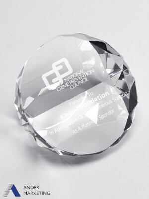 Crystal Trophy Award - CA-401 Ander Marketing Singapore