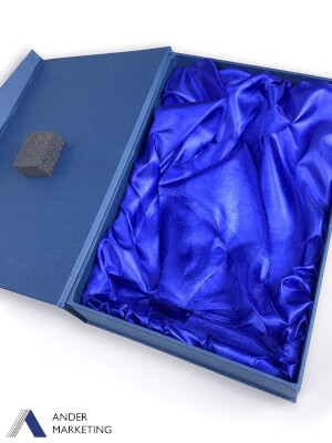 Blue box with satin Blue box with satin - Ander Marketing Singapore
