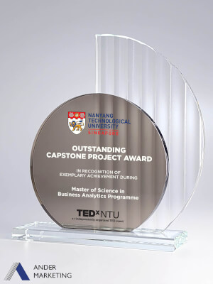 Glass Trophy Award - GG-24 Ander Marketing Singapore