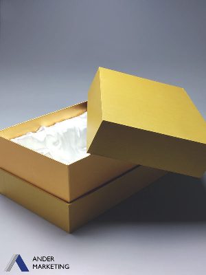 Gold box with satin - Ander Marketing Singapore