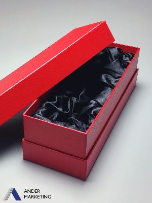 Red box with satin Red box with satin - Ander Marketing Singapore