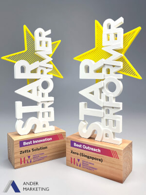 Modern Trophy Award - MW-15 Ander Marketing Singapore