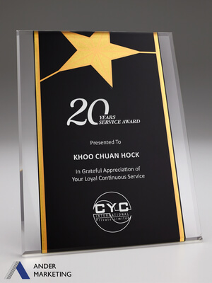 Acrylic Plaques - PA-12 Ander Marketing Singapore