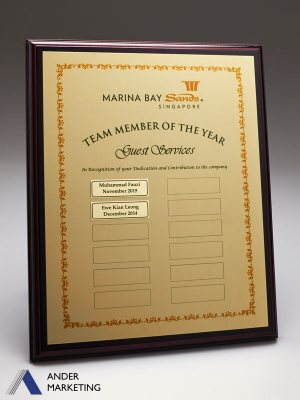 Wooden Plaques - PW-01 Ander Marketing Singapore