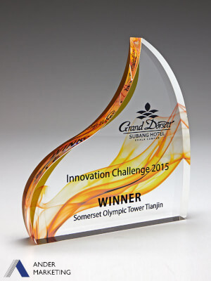 Custom Trophy Award - YA-1100X Ander Marketing Singapore