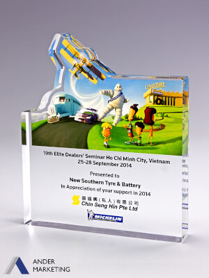 Custom Trophy Award - YA-MICHELIN Ander Marketing Singapore