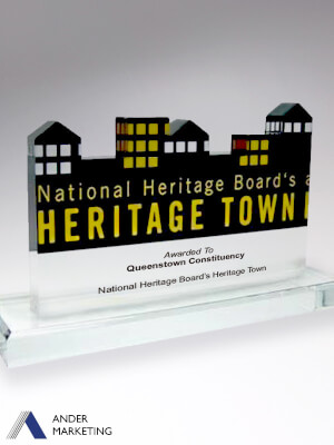 Custom Trophy Award - YA-NHB Ander Marketing Singapore