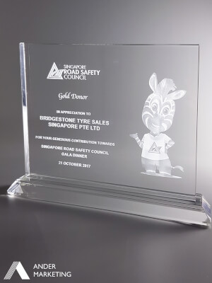 Custom Trophy Award - YCA-3355 Ander Marketing Singapore