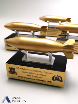 Custom Trophy Award - YMA-3602 Ander Marketing Singapore
