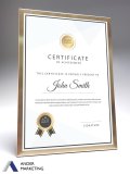 Metal A4 Certificate Frame - Ander Marketing Singapore